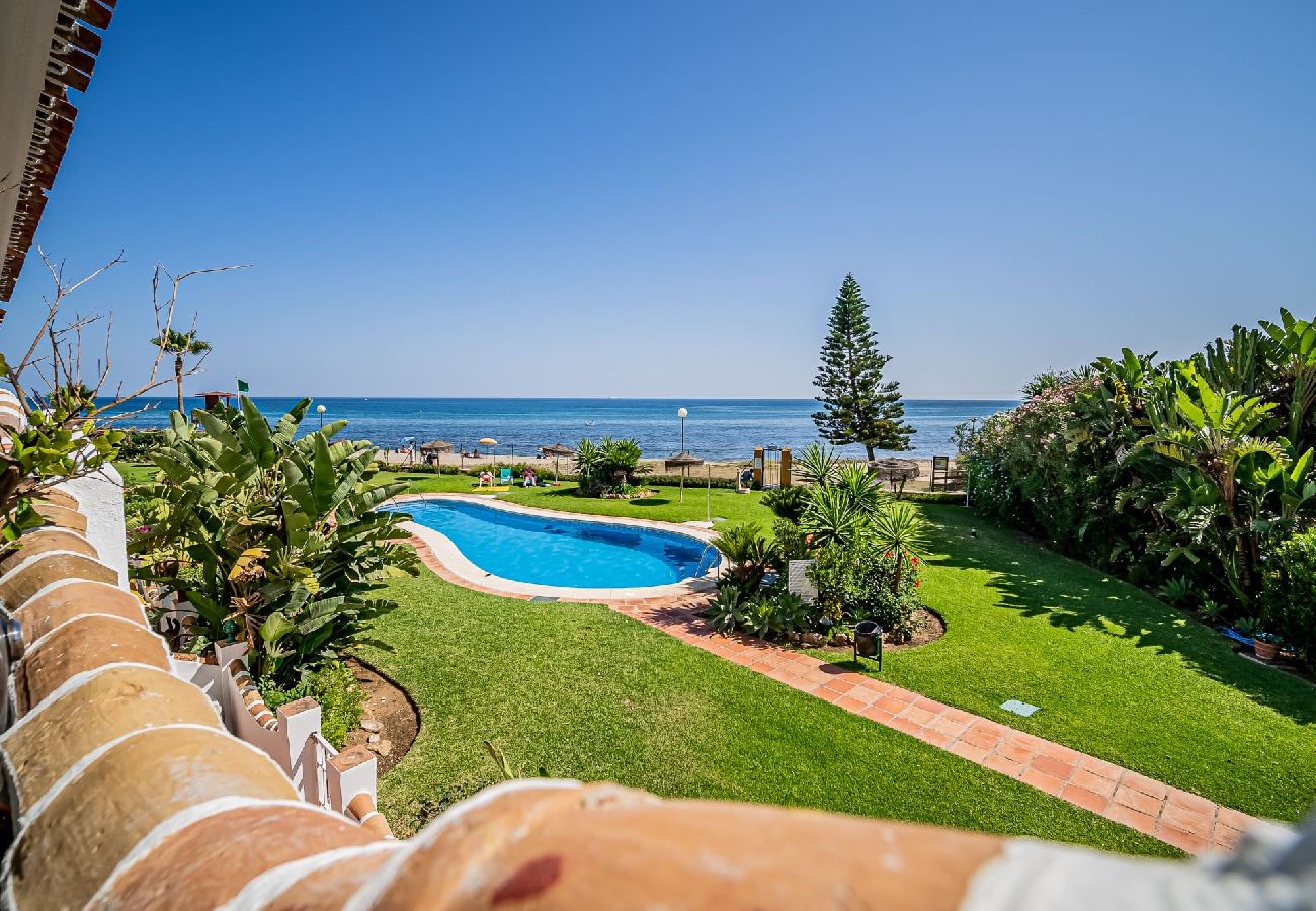 Apartamento en Mijas Costa - Apartamento de lujo de 2 dormitorios frente al mar en estilo Bali-Boho