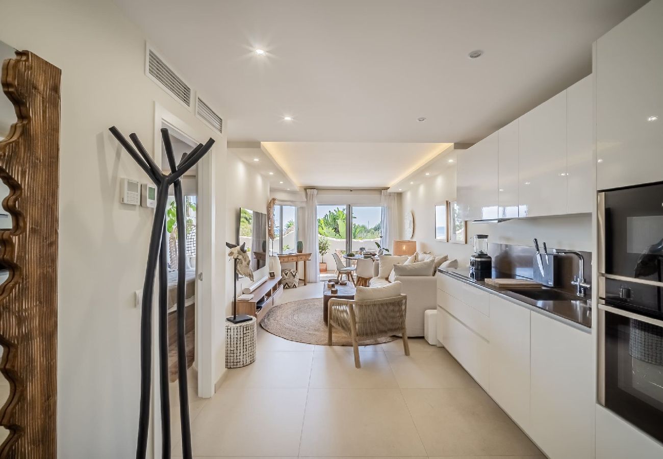 Apartamento en Mijas Costa - Apartamento de lujo de 2 dormitorios frente al mar en estilo Bali-Boho