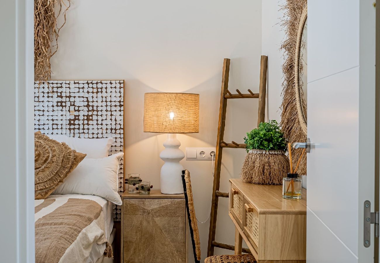 Apartamento en Mijas Costa - Apartamento de lujo de 2 dormitorios frente al mar en estilo Bali-Boho