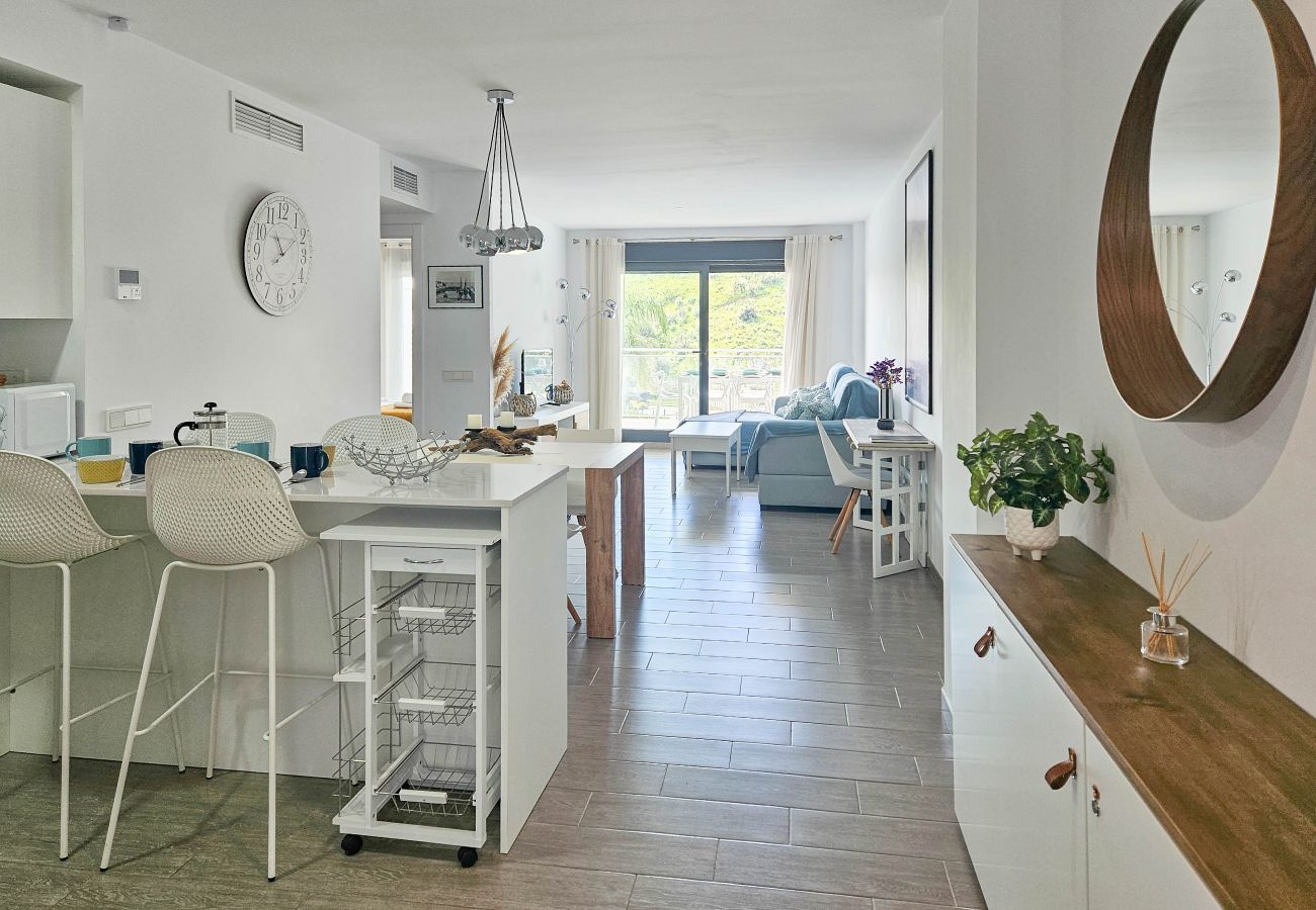 Apartamento en Mijas Costa - Apartamento de 2 habitaciones, vistas a la piscina, La Cala