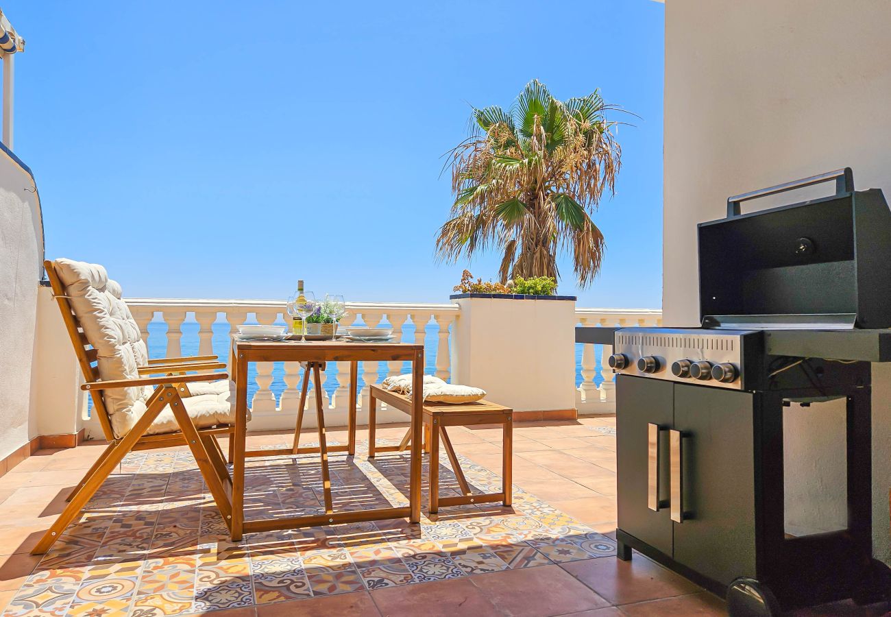Apartamento en Mijas Costa - Apartamento de dos dormitorios frente al mar, vistas panorámicas al mar