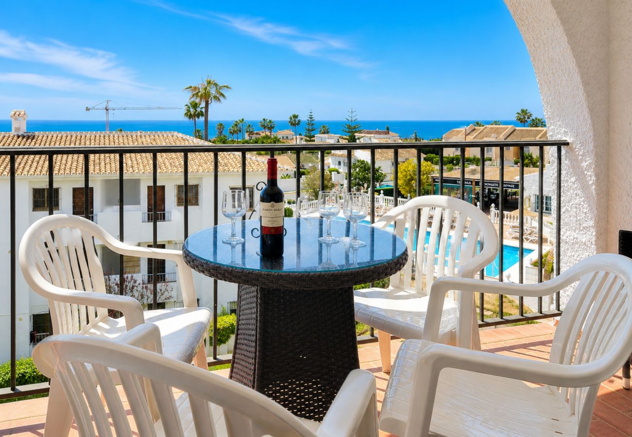 Apartamento en Mijas Costa - Apartamento 2 habitaciones,piscina y mar vistas 
