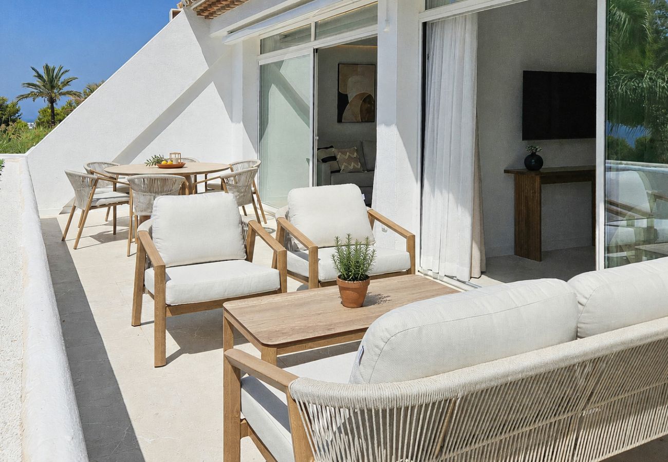 Apartamento en Mijas Costa - Precioso apartamento con piscina y vistas al mar
