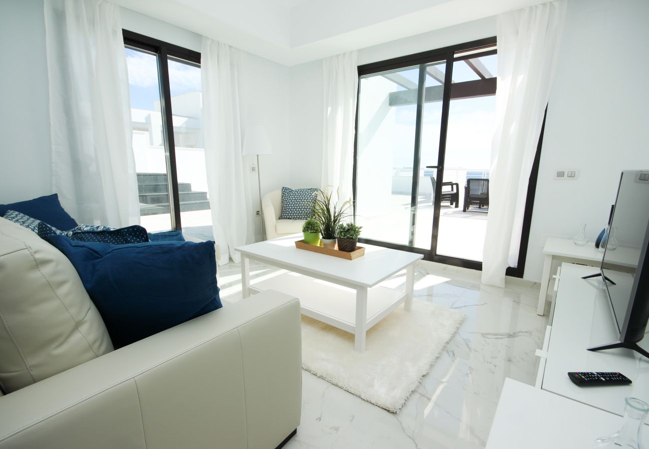 Apartment in Casares - Beachfront Penthouse with Sea Views, Hot Tub, BBQ 
