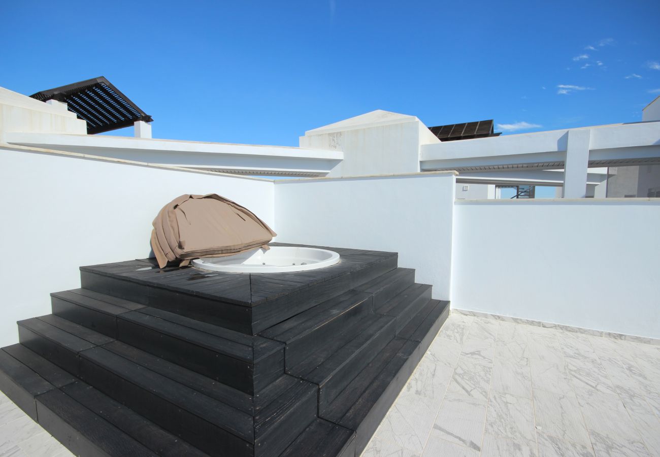 Apartment in Casares - Beachfront Penthouse with Sea Views, Hot Tub, BBQ 