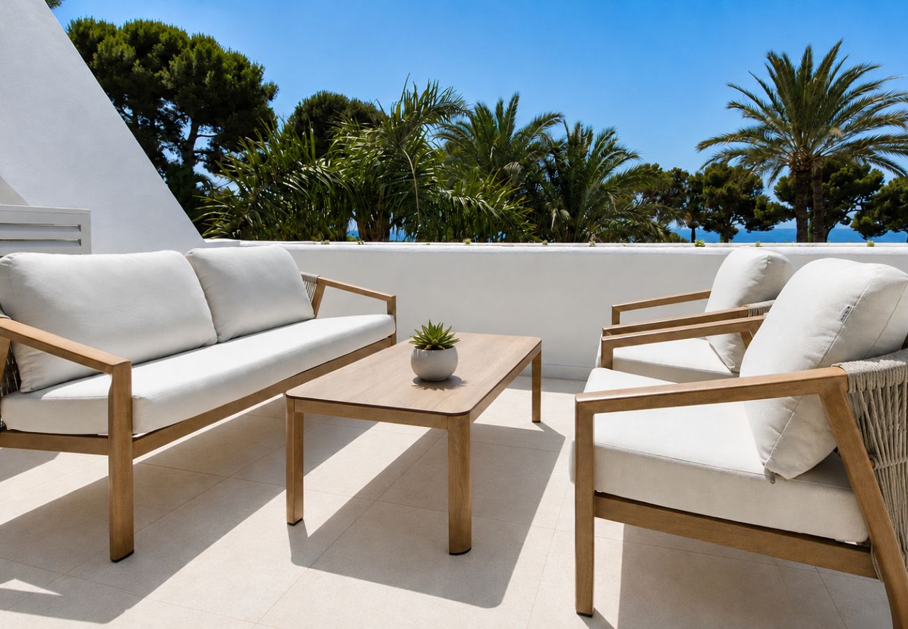 Apartment in Mijas Costa - Beautiful apartment with pool & sea views